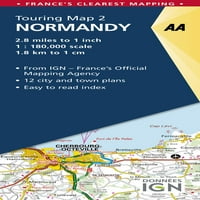 Francuska mapa puta: turistička karta Normandije