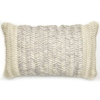 Lumbalni vanjski jastuk s pletenom teksturom, siva