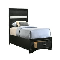 King size krevet za odlaganje u crnoj boji