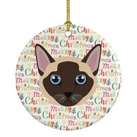 Božićni keramički ukras za mačke Tonkin