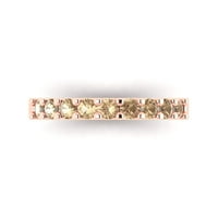 0. okrugli karatni dijamant od sintetičkog žutog moissanita od ružičastog zlata 18k $ 5.75