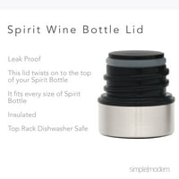 Jednostavno moderno pakiranje alkoholnih pića-čaše za vino od 2 oz s čepovima i bocom vina-vakuumski izolirani nehrđajući čelik