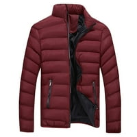 Muška zimska jakna, zimski topli teški kaput s mjehurićima, ležerna donja jakna, lagana gornja odjeća, ležerna bomber jakna, crvena