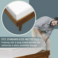 Drveni okvir kreveta s uključenim uzglavljem-krevet na platformi od punog drveta ergonomskog dizajna za protukliznu potporu, jednostavnu