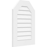 26 W 24 H osmerokutna gornja površinska nosač PVC Gable Vent: Nefunkcionalno, W 3-1 2 W 1 P Standardni okvir