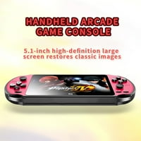 Univerzalni prijenosni uređaj za igre na sreću od 8 GB, zaslon u boji za razne besplatne igre, dvostruki džojstik, crvena