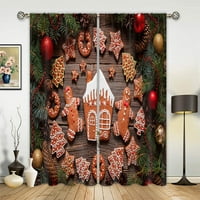 Svečane božićne duge zavjese za prozore luksuzna ploča za spavaću sobu božićne zavjese lanene teksturirane džepne zavjese za kuhinju