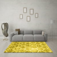 Tvrtka Alibudes strojno pere kvadratne apstraktne žute moderne unutarnje prostirke, kvadratne 6 stopa