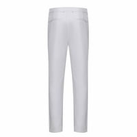 Muške hlače za modele u veličini i visokoj veličini, ravne hlače s patentnim zatvaračem sprijeda, jednobojne hlače otporne na bore,