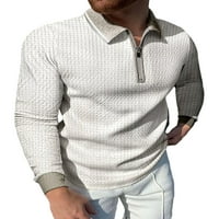 Muška polo majica s cvjetnim printom u donjem rublju s dugim rukavima s patentnim zatvaračem zimski osnovni vrhovi bluza pulover
