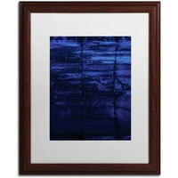 Zaštitni znak likovna umjetnost Blokovi plavog platna Art by Claire Doherty, bijela mat, drveni okvir