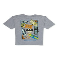 Batman Boys Classic Comic Graphic Tee s kratkim rukavima, 2-pack, veličine XS-2XL