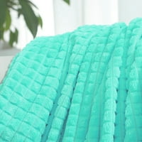 Jedinstveni prijedlozi mekani Flanel Flis pokrivač za krevet Plava 59 78