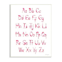 Stupell Industries Flamingo u obliku slova Abeceda Pink Typografija Dizajn Grafička umjetnost Umjetnost Umjetnička umjetnost, dizajn