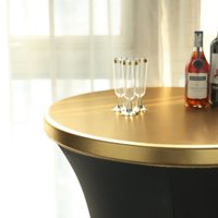 Izvrsna navlaka za koktel stol od rastezljive tkanine Sa zlatnim metaliziranim završetkom a-list