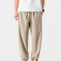 Muške teretne hlače Plus veličine, Ležerne hlače s elastičnim strukom, široke hlače za slobodno vrijeme s džepovima