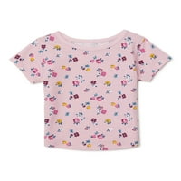 Majica kratkih rukava sa zvjezdanim printom za djevojčice, veličine 0,3-24 m