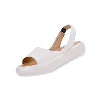 izbor / ženske sandale; ženske ljetne obične kožne Ležerne sandale s otvorenim prstima s elastičnom trakom; ženske ravne cipele;