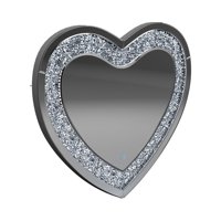 Zidno ogledalo u obliku srca u srebrnoj boji