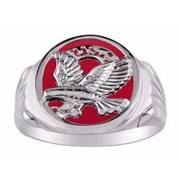 Muški prstenovi prsten od sterling srebra dizajnerski prsten dijamantni Crveni Kvarcni prstenovi za muškarce muški prstenovi srebrni