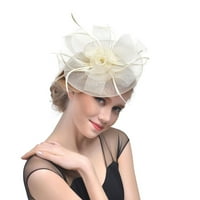 Vintage ženski šeširi fascinatori elegantno perje mrežaste trake za glavu u stilu derbija u stilu kentuckija kopča za vjenčane kape