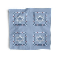 Jednostavno Daisy 18 18 Blue Jodhpur pogranične salvete, set od 4