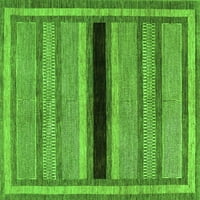 Moderni tepisi za sobe okruglog presjeka u apstraktnoj zelenoj boji, 3' okrugli