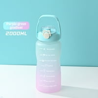 Rasprodaja motivacijske boce za vodu od 2000 ml velika boca za vodu sa slamkom i ručkom, zatvoreni vrč za vodu s preklopnim poklopcem