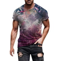 Majica s proljetnim muškim bluzama s okruglim vratom, gornji dio kratkih rukava, ležerna ljetna Muška bluza s printom, Muška moda