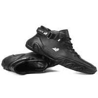 ; / Muške prozračne kožne cipele sa srednjom beretkom uredske Ležerne neklizajuće cipele s okruglim prstima crne 10,5