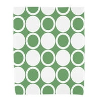 ;, Mali krugovi, Ručnik za plažu s geometrijskim printom, Zelena