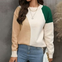 Izolacija vrata povremeni džemperi za muškarce Ženski džemper jednobojni džemper s okruglim vratom dugih rukava ležerni džemper akrilni