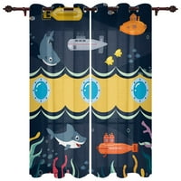 Moderne zavjese kit dupin koralj crtani film dječja soba spavaća soba kreativne zavjese Kuhinja dnevni boravak terasa zavjese