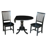 Blagovaonski stol s dvostrukim preklopima i misijskim stolicama