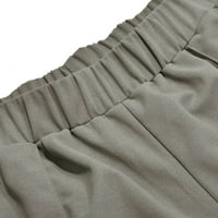 Ženske hlače s ravnim nogavicama, jednobojne široke Ležerne hlače s elastičnim strukom i kopčom