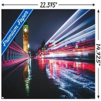 Svjetlosne staze u Vestminsteru, UK zidni poster, 14.725 22.375