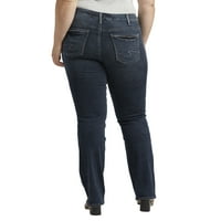 Silver Jeans Co. Plus Size Suki Mid Rise Slim Bootcut Traperice Veličine struka 12-24