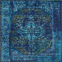 Nuloom Reiko Vintage Perzijsko područje prostirke, 5 '8', plava