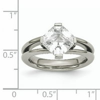 Prsten od primarnog čelika, titana i kubičnog cirkonija