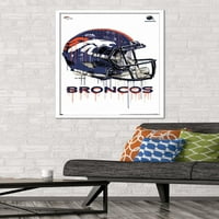 Denver Broncos - plakat za kaciga za kacigu, 22.375 34