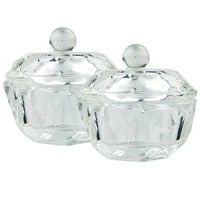 Kristalne čaše za dizajn noktiju prozirna manikura akrilni tekući prah staklene kristalne čaše s poklopcima