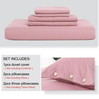 Jedinstvene ponude 5-dijelne drvene gumbe pokrivača pokrivača Set ružičastog kralja