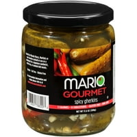 Mario Gourmet Spicy Gherkins 17. oz. Staklenki