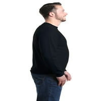 Muška majica s okruglim vratom od 94 inča-Velika Crna