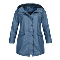 Ženski prozračni prednji kaput s patentnim zatvaračem, ženska lagana gornja odjeća, jednobojna kišna jakna srednje duljine s gumbima,