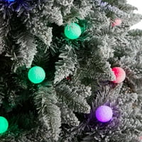 Božićno drvce od sive jele s gotovo prirodnom LED rasvjetom, s fleksibilnim granama 8,5'