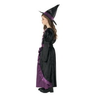 Morph kostimi Ljubičasta vještica za Noć vještica za djecu, djevojke