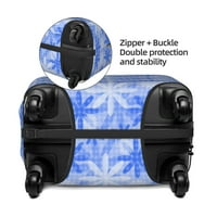 Zaštitna navlaka za putnu prtljagu, navlake za kofere s crtanim plavim cvjetovima za prtljagu, srednje veličine