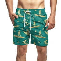 Muške kupaće gaće s printom tropskih biljaka poklon za momačku večer za vašeg brata kratke hlače za plivanje na plaži s džepovima