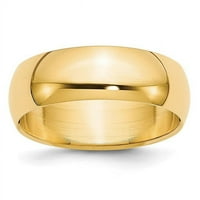 Zaručnički prsten od najfinijeg žutog zlata 14k polukružnog oblika , veličina 6